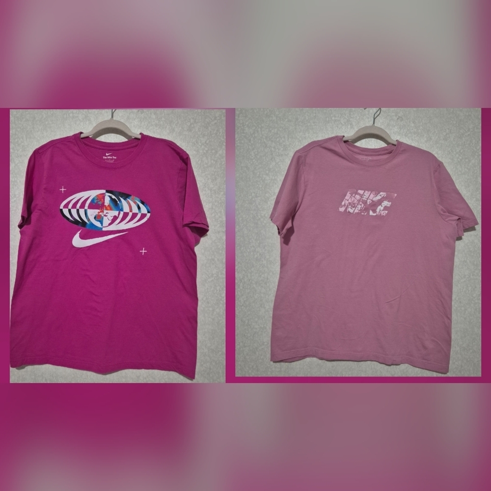 NIKE BUNDLE-2 Men's Pink T-Shirt...SIZE:L